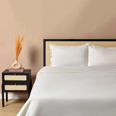 FUNDA DE PLUMÓN MAISON LINETT SUPER KING LINO GRIS/BLANCO - 1