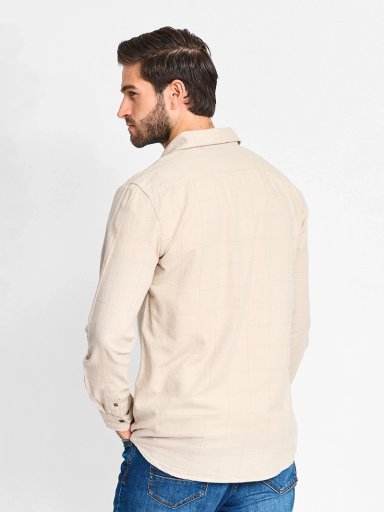 CAMISA MANGA LARGA ALGODÓN HOMBRE CACHAREL FRANELA CUADROS - 2