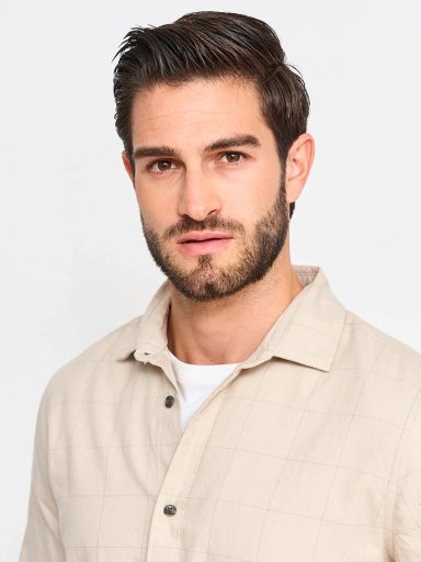 CAMISA MANGA LARGA ALGODÓN HOMBRE CACHAREL FRANELA CUADROS - 3