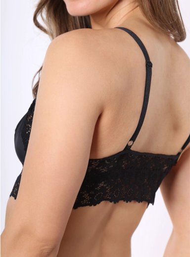 SOSTÉN BRALETTE MICROFIBRA MUJER INDEX NEGRO ENCAJE STNP124-656 - 3