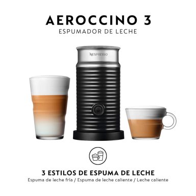 CAFETERA NESPRESSO PIXIE SILVER O.7 LT + ESPUMADOR AEROCCINO - 4
