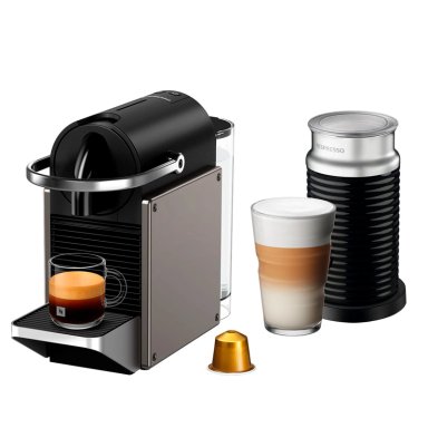 CAFETERA NESPRESSO PIXIE TITAN O.7 LT + ESPUMADOR AEROCCINO - 2
