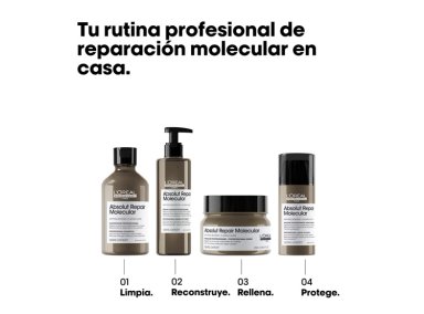 MÁSCARA ABSOLUT REPAIR LORÉAL PROFESSIONNEL MOLECULAR DE REPARACIÓN MOLECULAR PROFUNDA PARA CABELLO DAÑADO 250 ML - 5