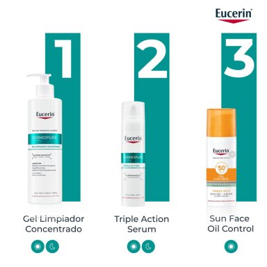 GEL LIMPIADOR EUCERIN DERMOPURE TRIPLE EFFECT 400 ML - 10