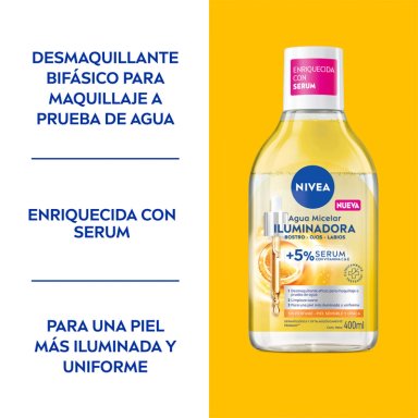 AGUA MICELAR BIFÁSICA NIVEA ILUMINADORA 400 ML - 3