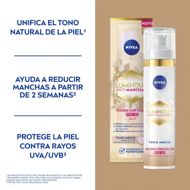 FLUIDO ANTIMANCHAS NIVEA LUMINOUS630® MEDIUM 40 ML - 3