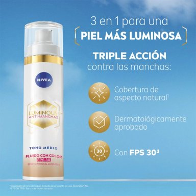 FLUIDO ANTIMANCHAS NIVEA LUMINOUS630® MEDIUM 40 ML - 5