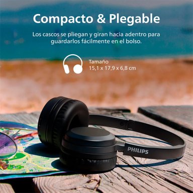AUDÍFONOS PHILIPS ON EAR TAH1108 NEGRO BLUETOOTH - 12