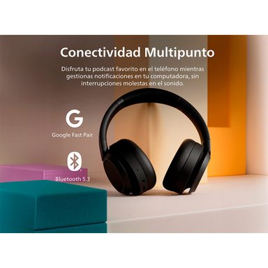 AUDÍFONOS PHILIPS ON EAR TAH6509 NEGRO NOISE CANCELLING BLUETOOTH - 12