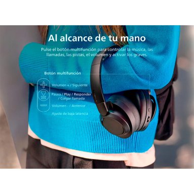 AUDÍFONOS PHILIPS ON EAR TAH6509 NEGRO NOISE CANCELLING BLUETOOTH - 13