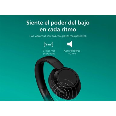 AUDÍFONOS PHILIPS ON EAR TAH6509 NEGRO NOISE CANCELLING BLUETOOTH - 6