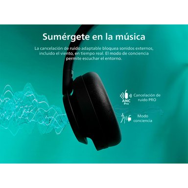 AUDÍFONOS PHILIPS ON EAR TAH6509 NEGRO NOISE CANCELLING BLUETOOTH - 7