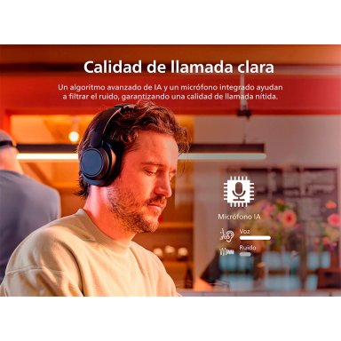 AUDÍFONOS PHILIPS ON EAR TAH6509 NEGRO NOISE CANCELLING BLUETOOTH - 8