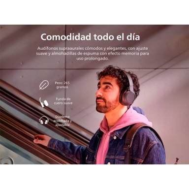 AUDÍFONOS PHILIPS ON EAR TAH6509 NEGRO NOISE CANCELLING BLUETOOTH - 10