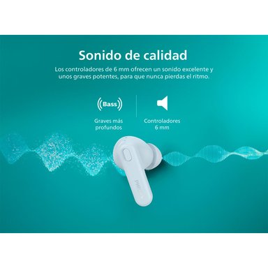 AUDÍFONOS PHILIPS TRUE WIRELESS TAT1108 AZUL BLUETOOTH - 5
