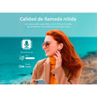 AUDÍFONOS PHILIPS TRUE WIRELESS TAT1138 AZUL BLUETOOTH - 6