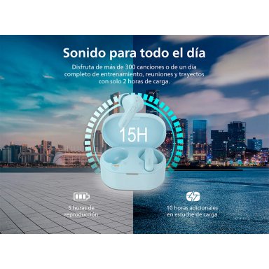 AUDÍFONOS PHILIPS TRUE WIRELESS TAT1138 AZUL BLUETOOTH - 7
