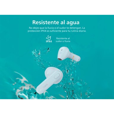 AUDÍFONOS PHILIPS TRUE WIRELESS TAT1138 AZUL BLUETOOTH - 8