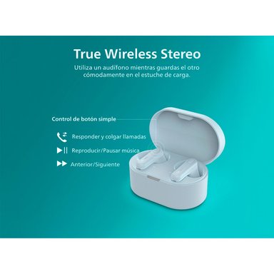 AUDÍFONOS PHILIPS TRUE WIRELESS TAT1138 AZUL BLUETOOTH - 10