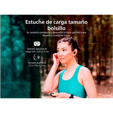 AUDÍFONOS PHILIPS TRUE WIRELESS TAT1209 NEGRO BLUETOOTH - 10