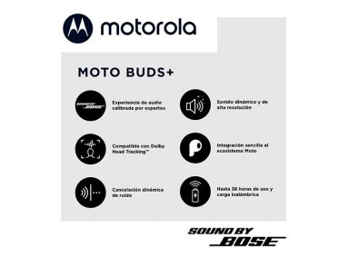 AUDÍFONOS MOTOROLA IN EAR MOTO BUDS + NEGRO BLUETOOTH - 4