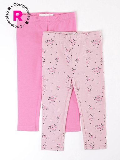 PACK CALZAS NIÑA BABY HARVEST LISA Y ESTAMPADA - 1