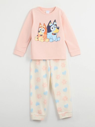 PIJAMA NIÑA BLUEY NARANJO CLARO CLÁSICO - 1