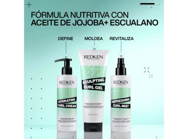 SPRAY REVITALIZANTE PARA RIZOS CABELLO RIZADO REVIVE E HIDRATA ENTRE LAVADOS HYBRID CURLS 250ML REDKEN - 5