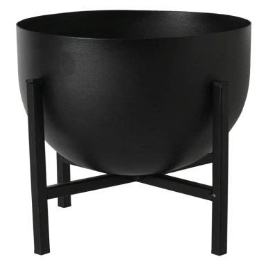 MACETERO RIPLEY HOME 18CM NEGRO METAL NEGRO - 1
