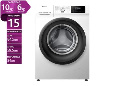 LAVADORA SECADORA HISENSE WD3Q1042BW 10KG/6KG BLANCO - 1