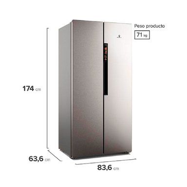 REFRIGERADOR SIDE BY SIDE MADEMSA MAS430 430L NO FROST - 2