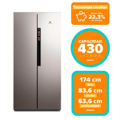 REFRIGERADOR SIDE BY SIDE MADEMSA MAS430 430L NO FROST - 6