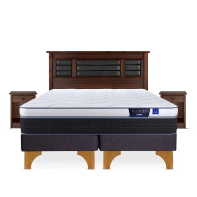 CAMA EUROPEA FLEX NEXUS BOX 2 PLAZAS + SET PALERMO - 1