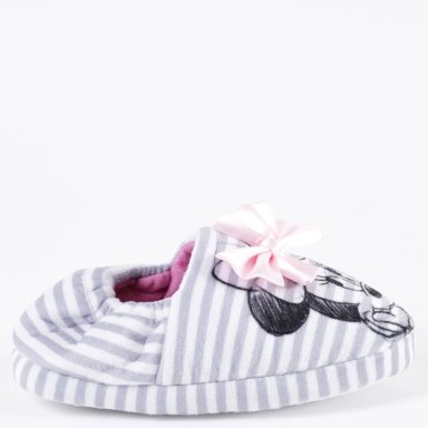 PANTUFLAS NIÑA MINNIE GRIS DISNEY - 1