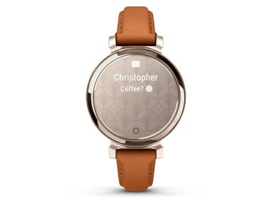 SMARTWATCH GARMIN LILY 2 CLASSIC ORO CREMA CORREA DE CUERO MARRÓN - 4