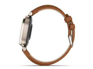 SMARTWATCH GARMIN LILY 2 CLASSIC ORO CREMA CORREA DE CUERO MARRÓN - 10