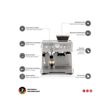 CAFETERA THOMAS HIDROPRESIÓN AUTOMÁTICA BARISTAKAFFEE TH-170EMI - 6