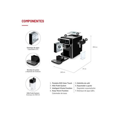 CAFETERA THOMAS HIDROPRESIÓN AUTOMÁTICA SUPREMAKAFFEE TH-175DEML - 5