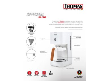 CAFETERA POR GOTEO THOMAS FILTRO TH-134B - 7