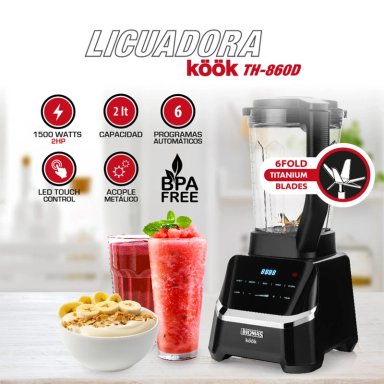 LICUADORA THOMAS KÖÖK PRO 2HP TH-860D 1500W 2L - 3
