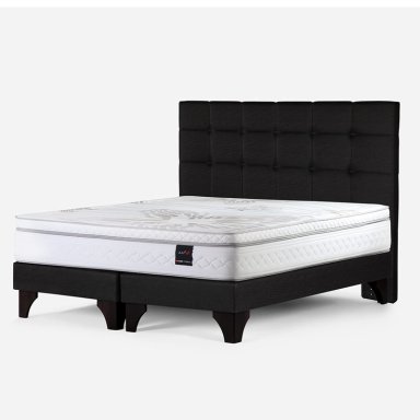 CAMA EUROPEA ROSEN ART 4 SÚPER KING + RESPALDO ISSEY GRAFITO - 2