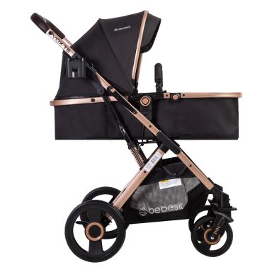 COCHE CUNA PASEO BEBE VOX GOLD NEGRO BEBESIT - 5