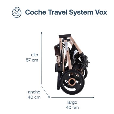 COCHE CUNA PASEO BEBE VOX GOLD NEGRO BEBESIT - 6