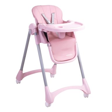 SILLA DE COMER BEBE RECLINABLE PLEGABLE EASY EAT ROSADA - 1