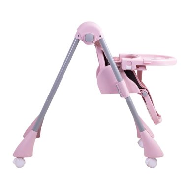 SILLA DE COMER BEBE RECLINABLE PLEGABLE EASY EAT ROSADA - 6