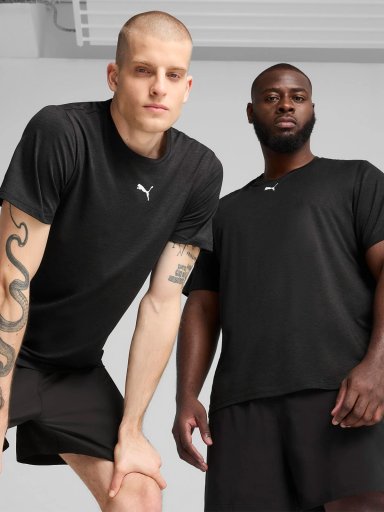 POLERA HOMBRE PUMA 525920 ALGODÓN NEGRO MANGA CORTA TRAIN ALL DAY ESSENTIALS - 1