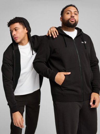POLERÓN CON CIERRE HOMBRE PUMA 682586 NEGRO MANGA LARGA ESSENTIALS N.1 - 1