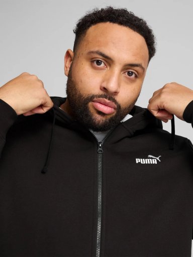 POLERÓN CON CIERRE HOMBRE PUMA 682586 NEGRO MANGA LARGA ESSENTIALS N.1 - 2
