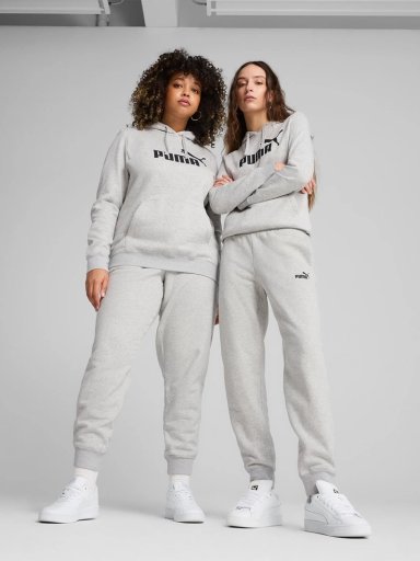 PANTALÓN DE BUZO MUJER PUMA 682448 GRIS ESSENTIALS NO. 1 LOGO PEQUEÑO - 1