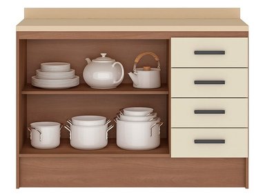 MUEBLE DE COCINA VEKKA HOME 2P 4C BEIGE - 4